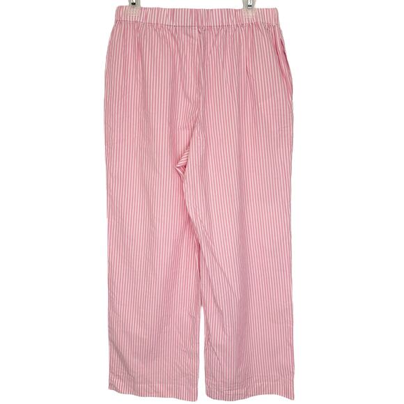 J. Crew Cotton Poplin Pajama Pant Stripe Regal Rose Pink Size M - Picture 6 of 7
